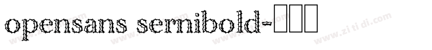 opensans sernibold字体转换